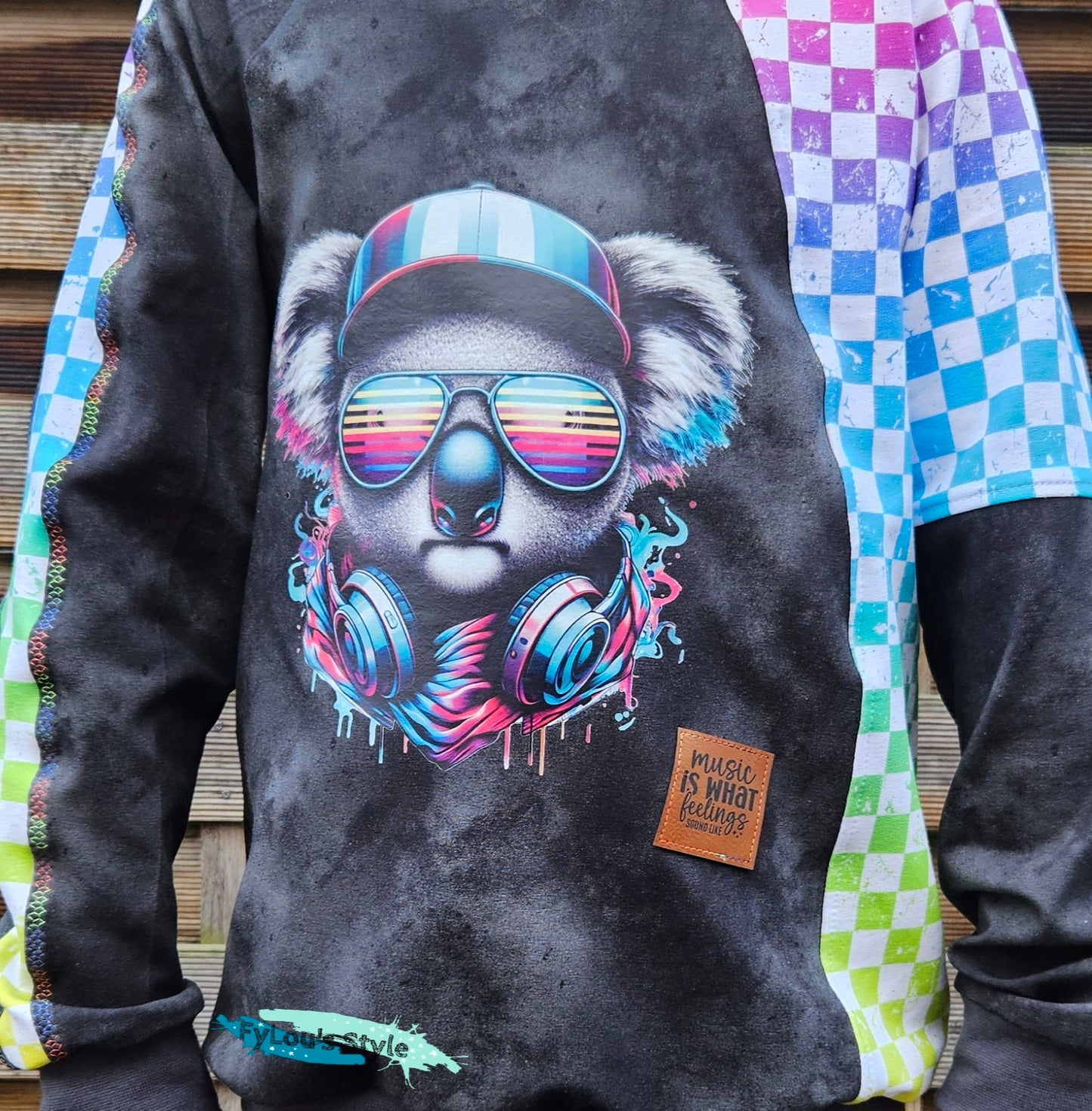 Bügelbild Cool Musik Koala Fylou's Style