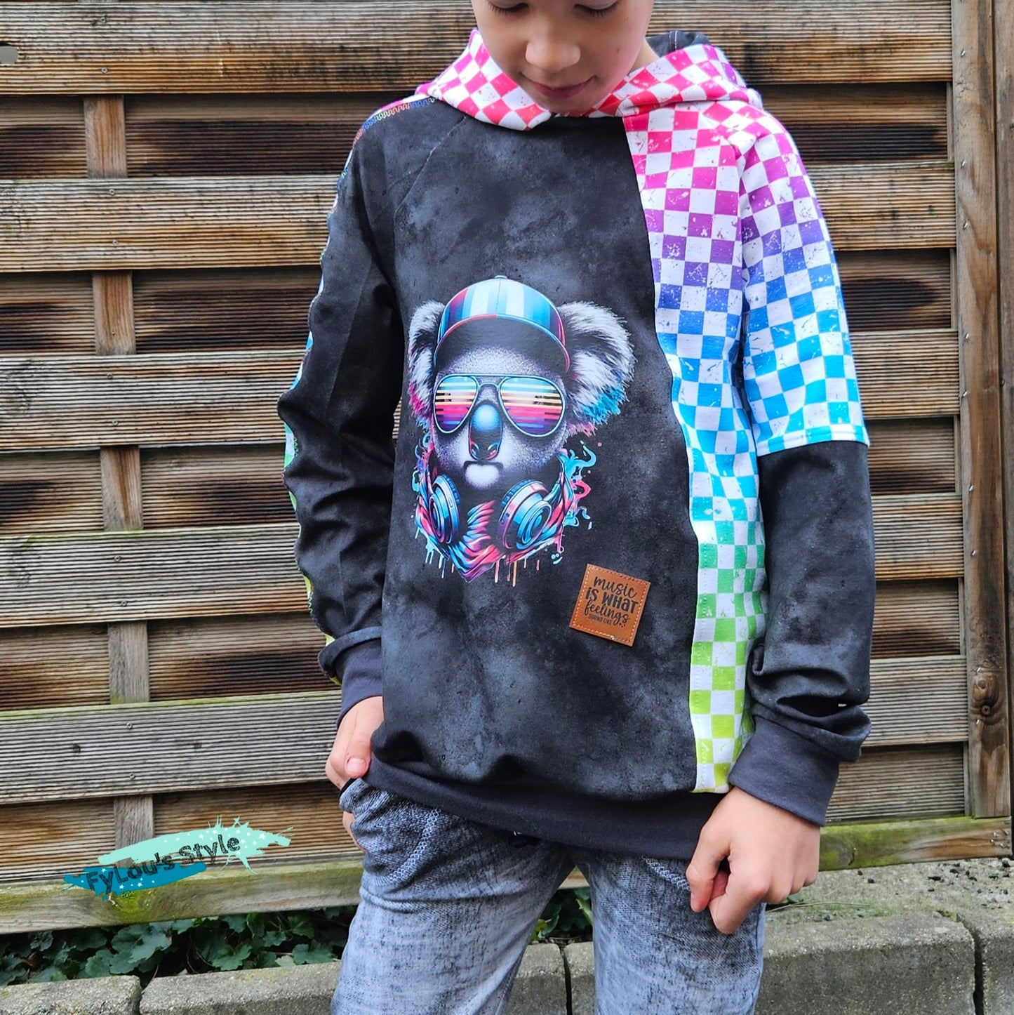 Bügelbild Cool Musik Koala Fylou's Style