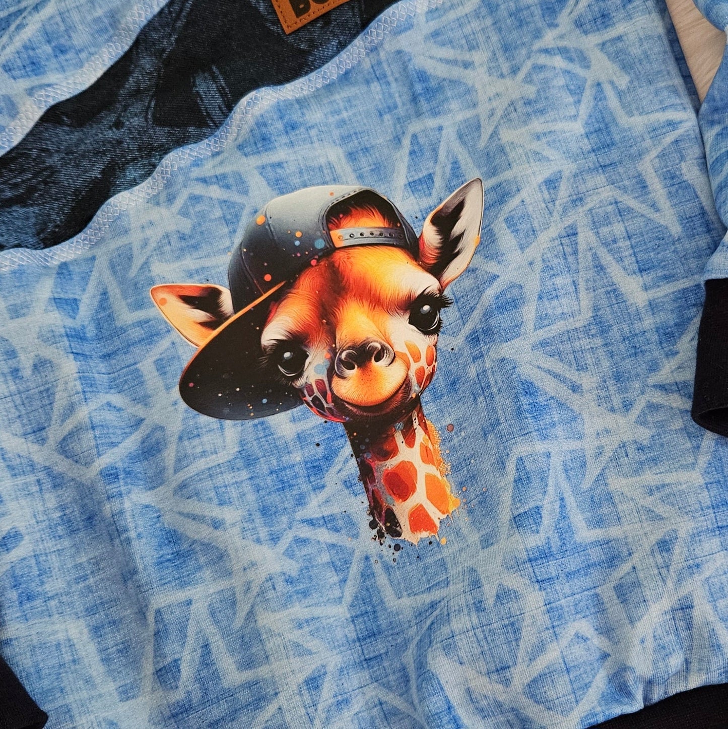 Bügelbild Giraffe mit Cap Fylou's Style