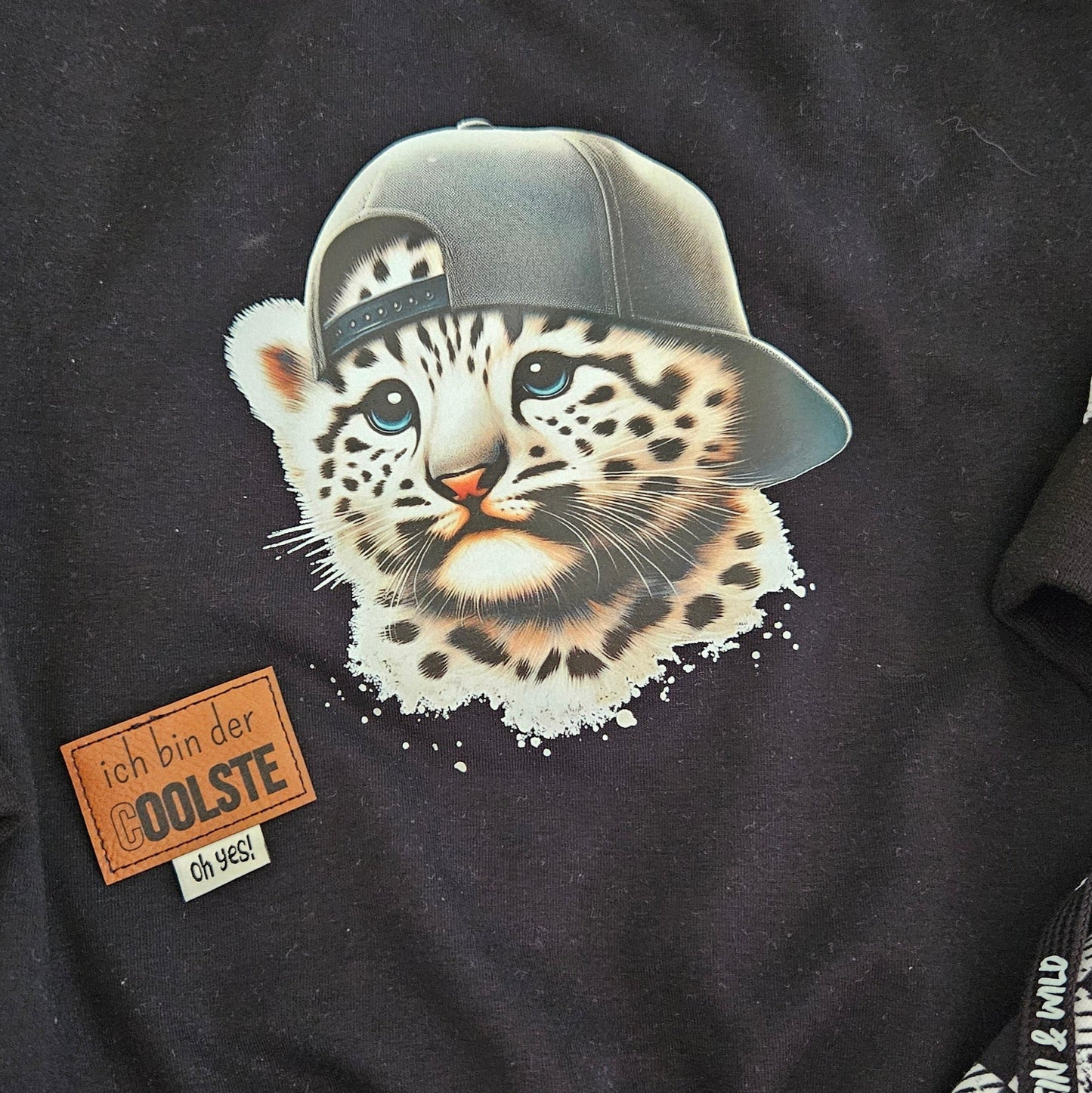 Bügelbild kleiner Leopard mit Cap Fylou's Style