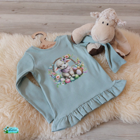 Bügelbild Osterkranz Lämmchen #1 Fylou's Style