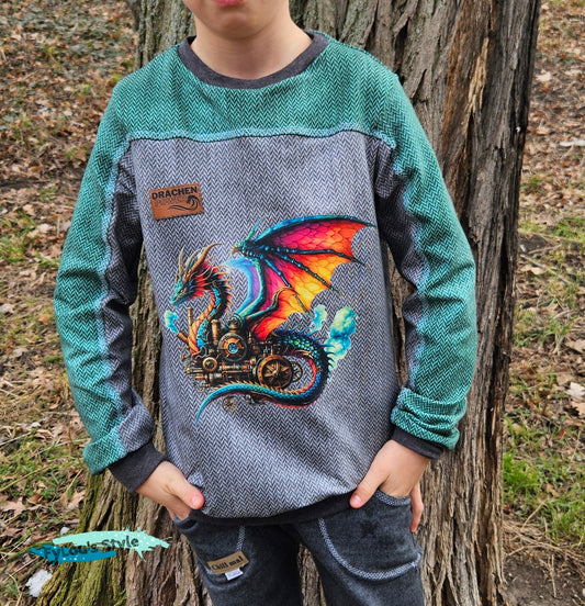 Bügelbild Steampunk Drache #2 Fylou's Style