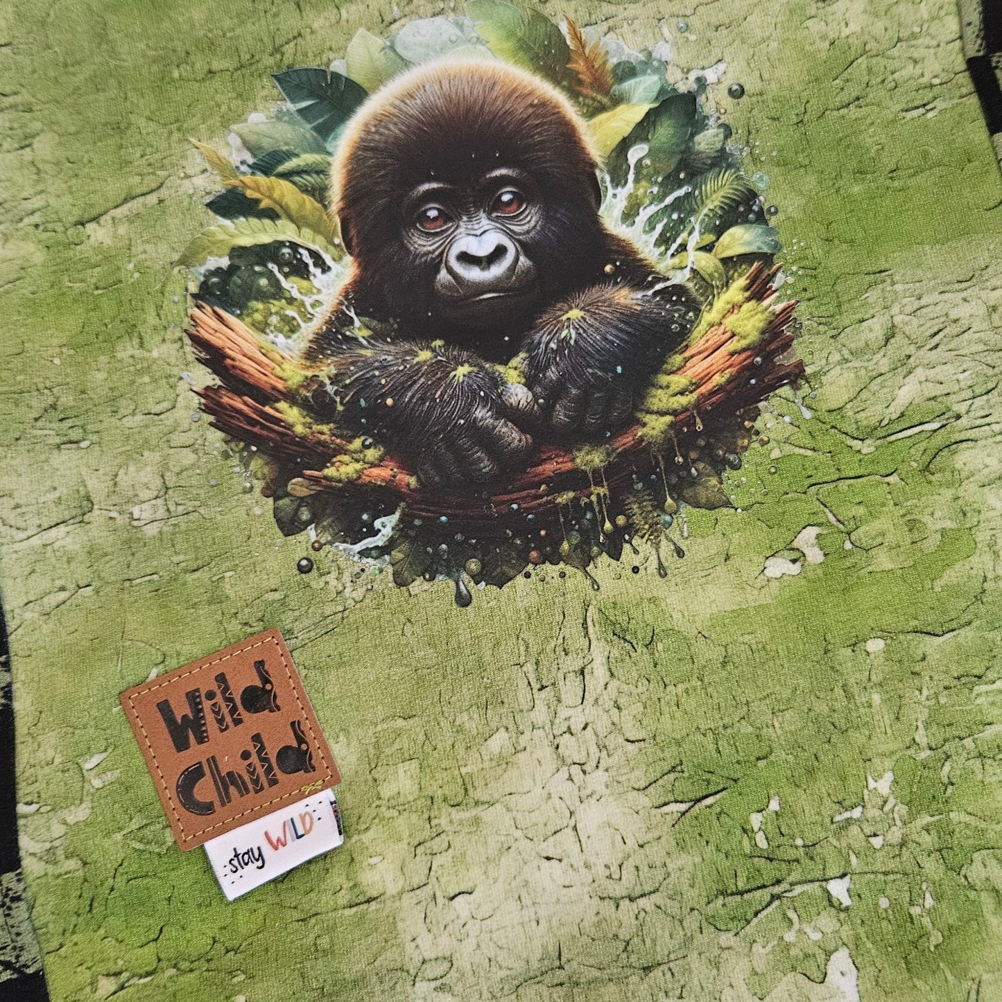 Bügelbild Regenwald kleiner Gorilla #2 Fylou's Style