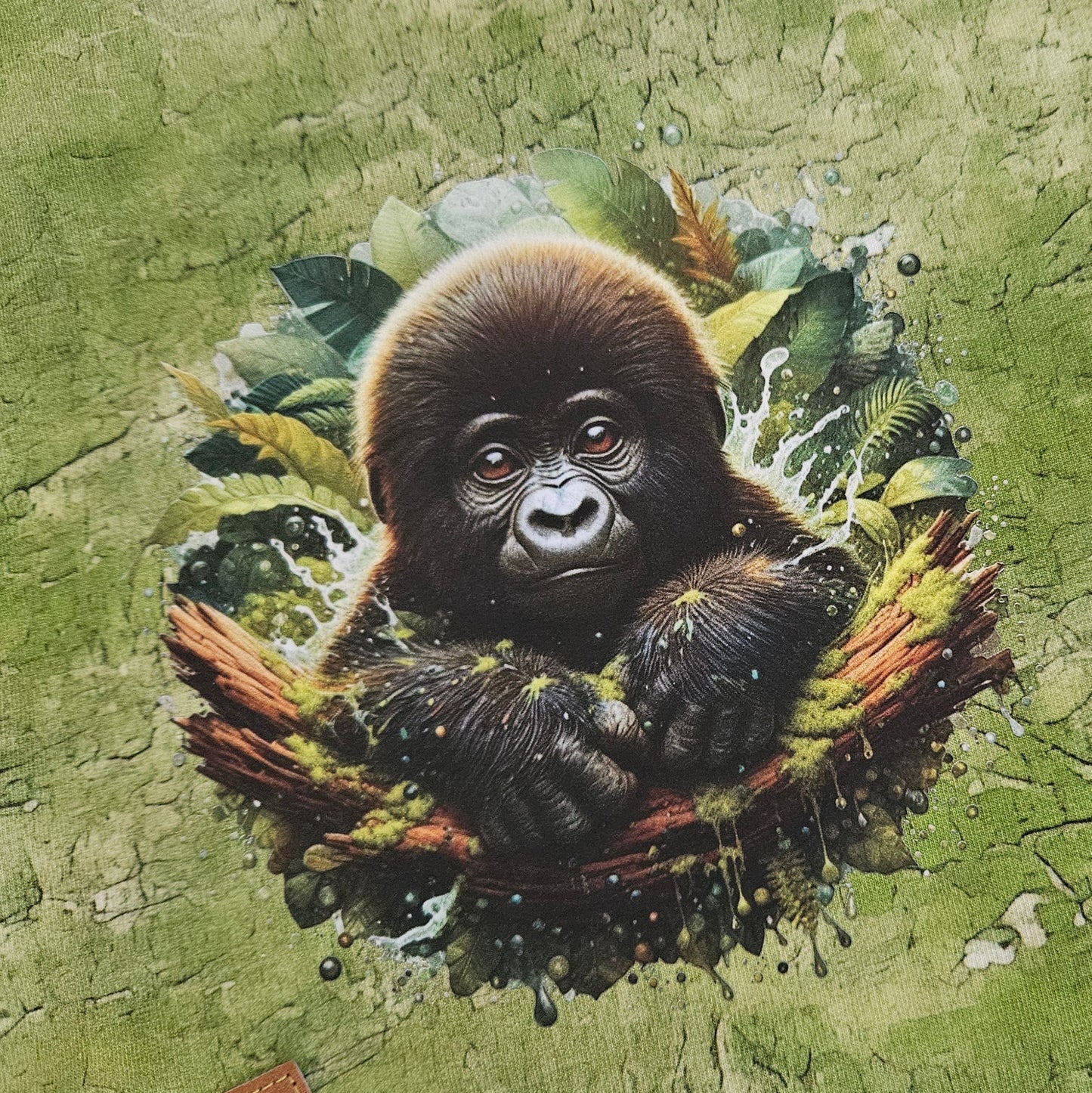 Bügelbild Regenwald kleiner Gorilla #2 Fylou's Style