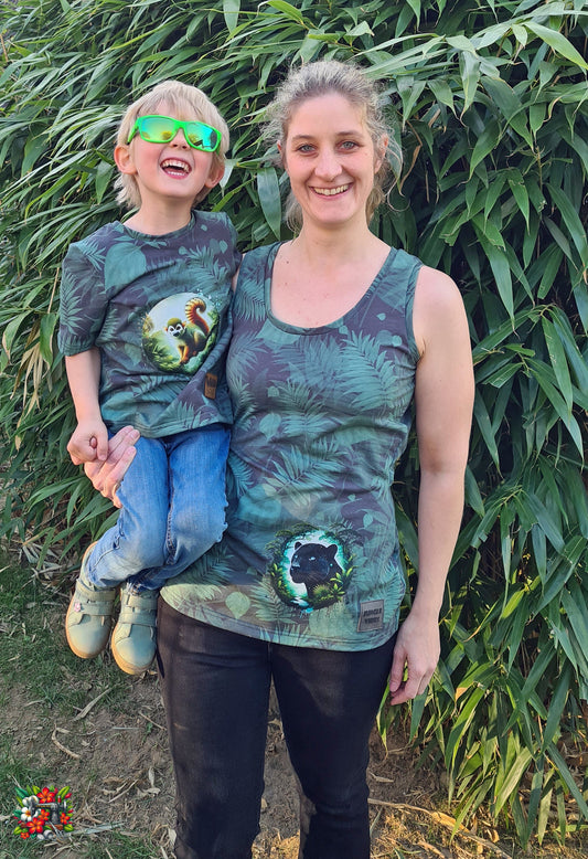 Bügelbild Regenwald Totenkopf Äffchen #3 Fylou's Style