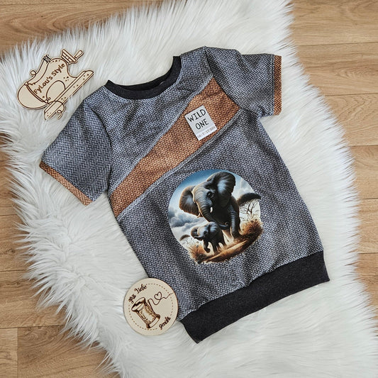 Bügelbild Savanne Elefant mit Jungtier #4 Fylou's Style