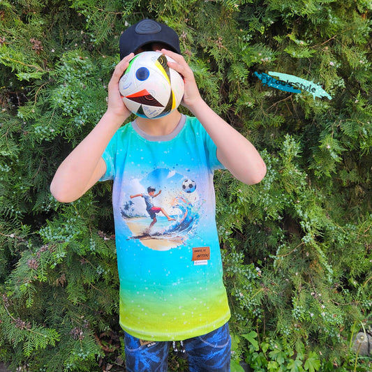 Bügelbild Fussball am Strand #2 Fylou's Style