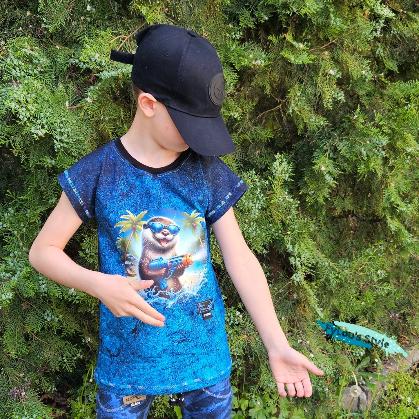 Bügelbild Otter mit Wasserspritzpistole #3 Fylou's Style