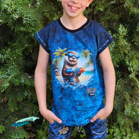 Bügelbild Otter mit Wasserspritzpistole #3 Fylou's Style