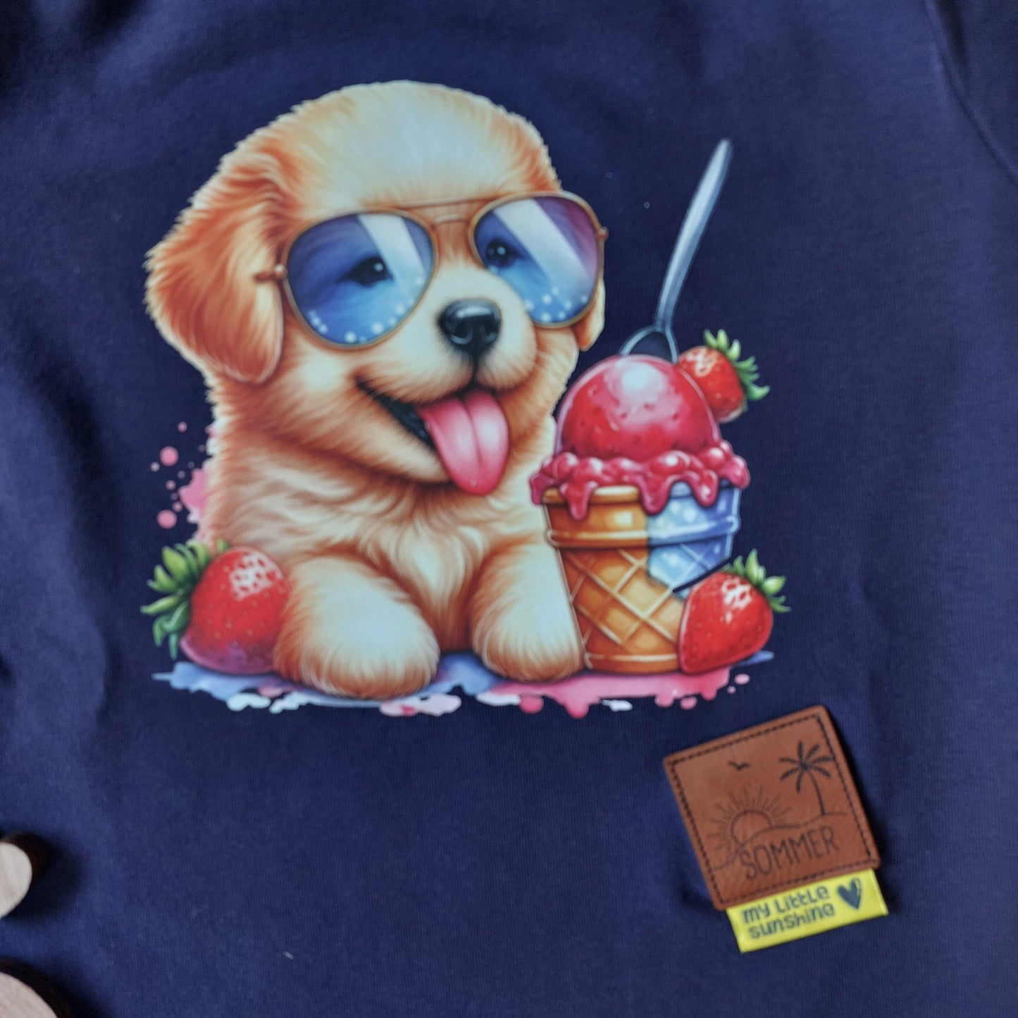 Bügelbild Hund isst Eis Fylou's Style