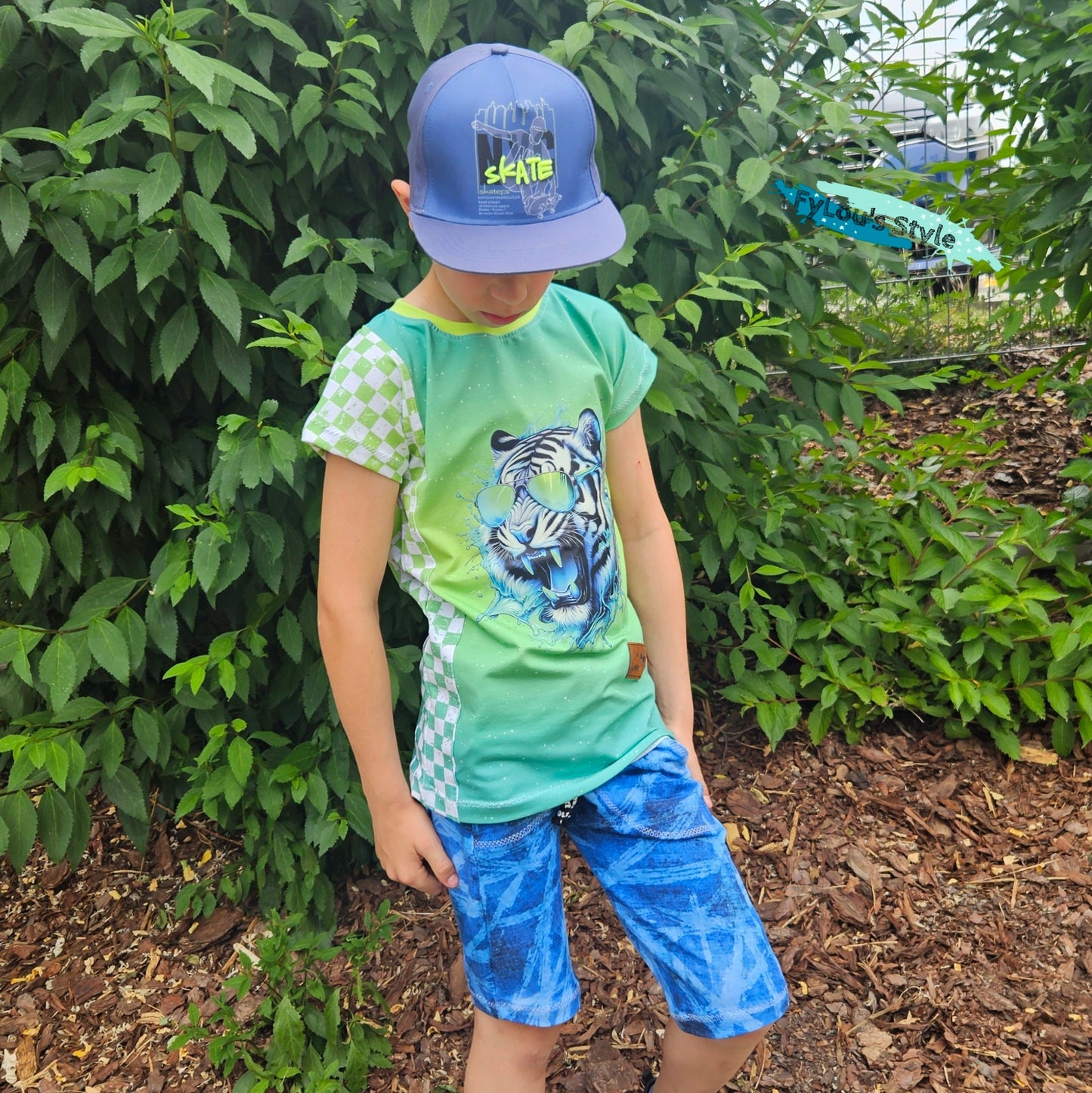 Bügelbild Tiger mit Sonnenbrille Splash #2 Fylou's Style