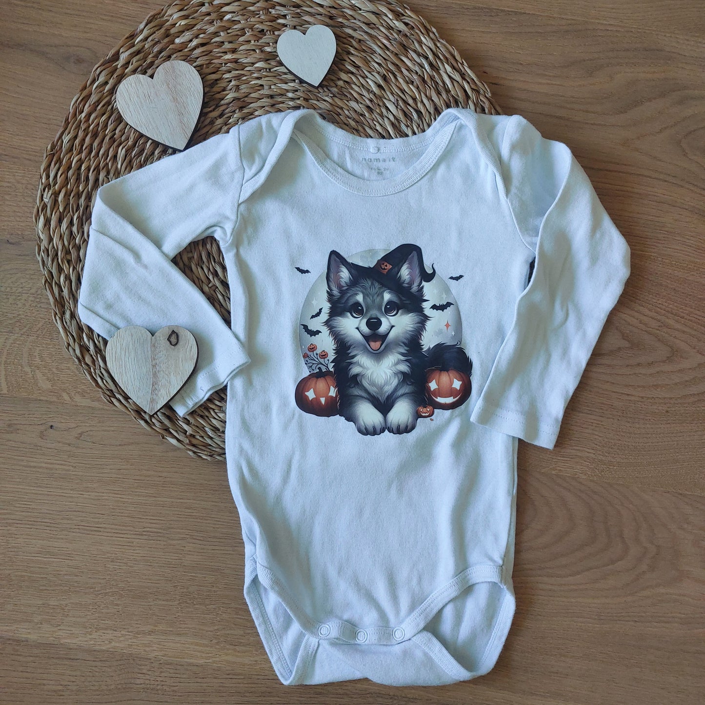 Bügelbild kleiner Halloween Wolf #2