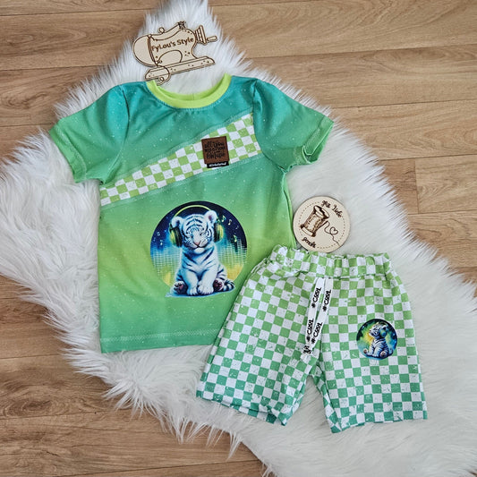 Bügelbild kleiner Colorful Musik Tiger #2 Fylou's Style