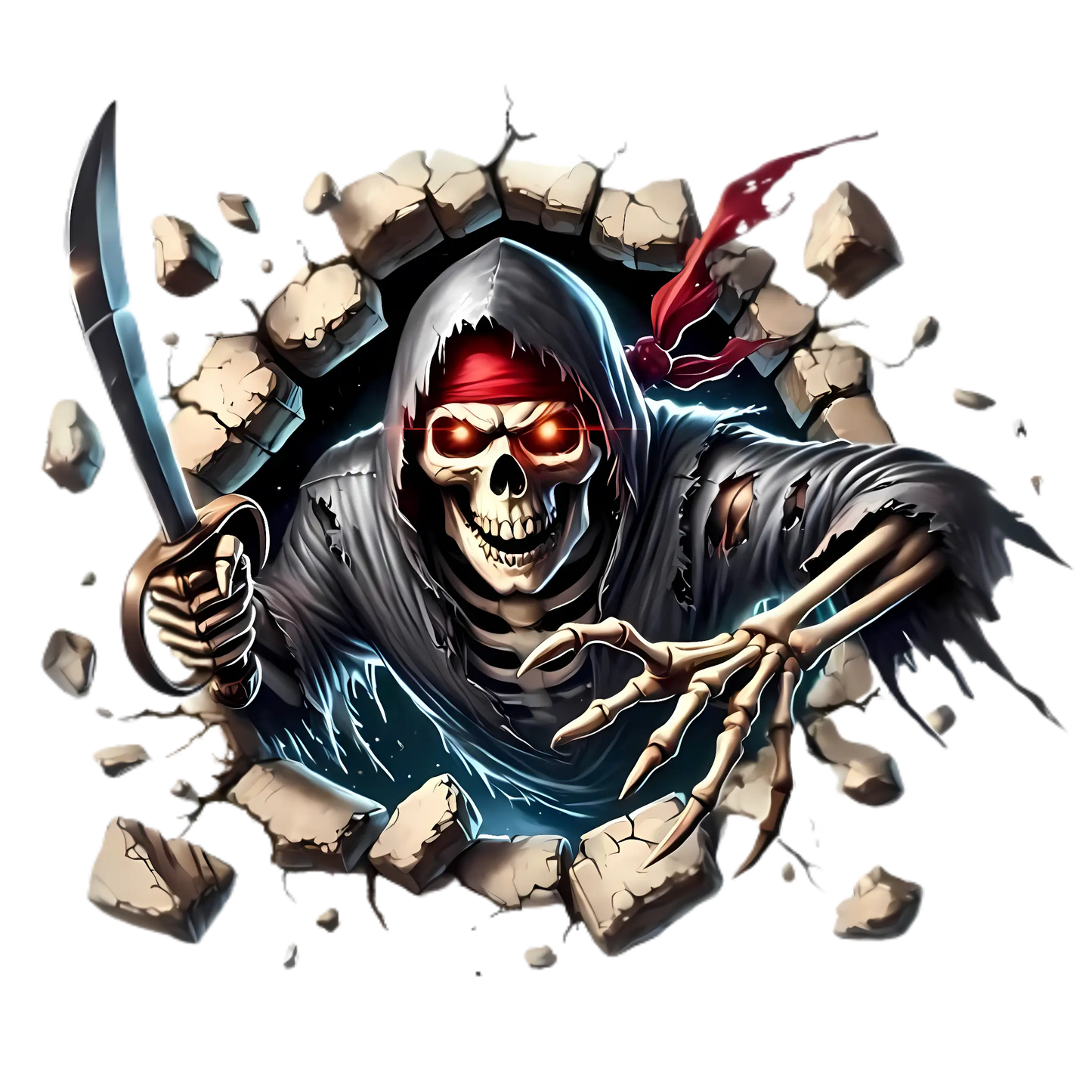 Bügelbild 3D Piraten Skelett #12 - Fylou's Style