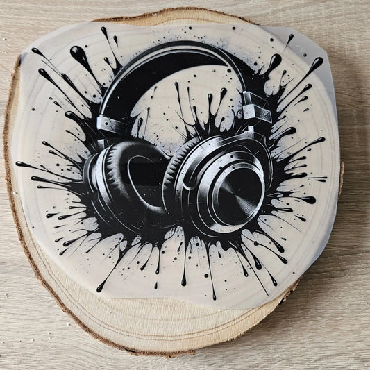 Bügelbild Kopfhörer schwarz #5 Fylou's Style