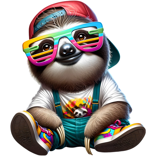 Bügelbild Streetwear Faultier #3 Fylou's Style