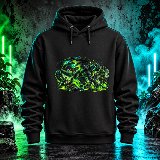 Bügelbild Neondrache im Giftkristall-Ödland