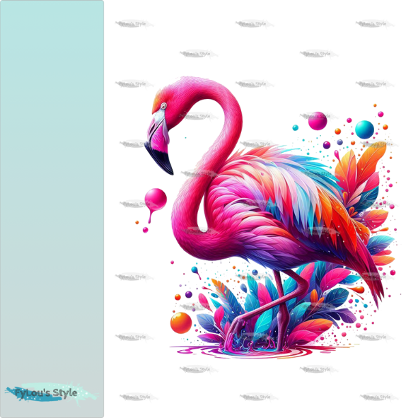 Bügelbild Flamingo Splash Fylou's Style