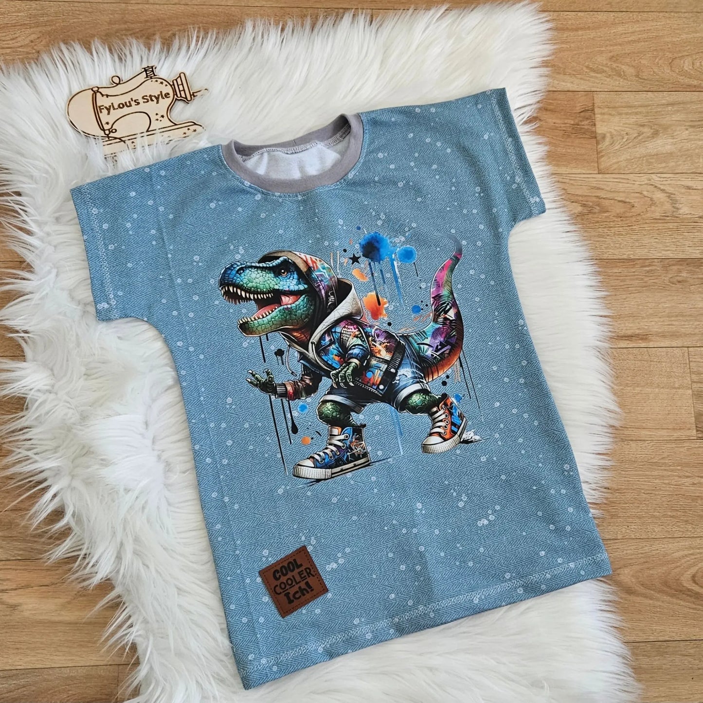 Bügelbild Streetwear Dinosauier Fylou's Style