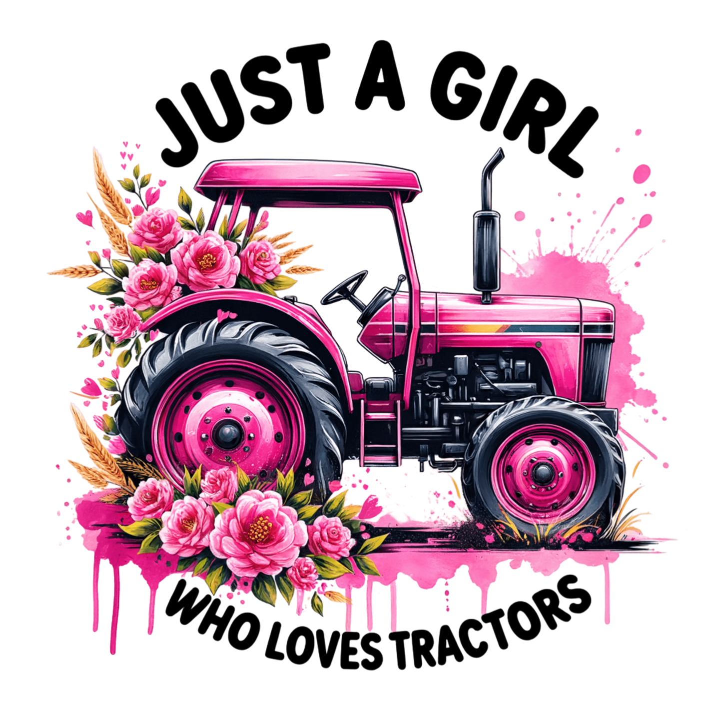 Bügelbild Just a girl who loves tractor Fylou's Style