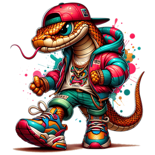 Bügelbild Grafitti Schlange #3 Fylou's Style