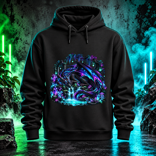 Bügelbild Schlafender Neon-Drache im Zauberwald