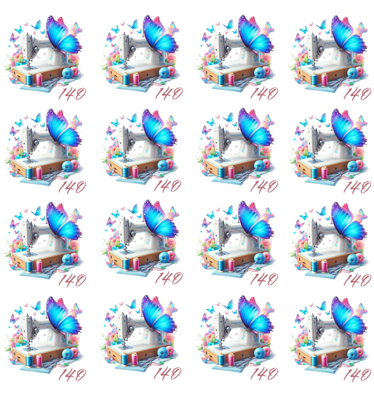 Bügelbild Größenlabel Nähmaschine #5 Fylou's Style