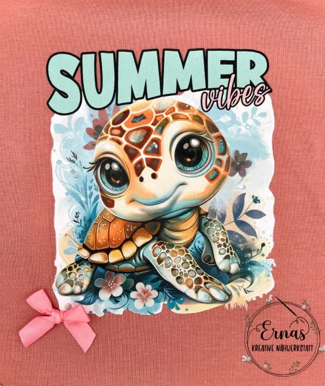 Bügelbild Summer Vibes Schildkröte Fylou's Style