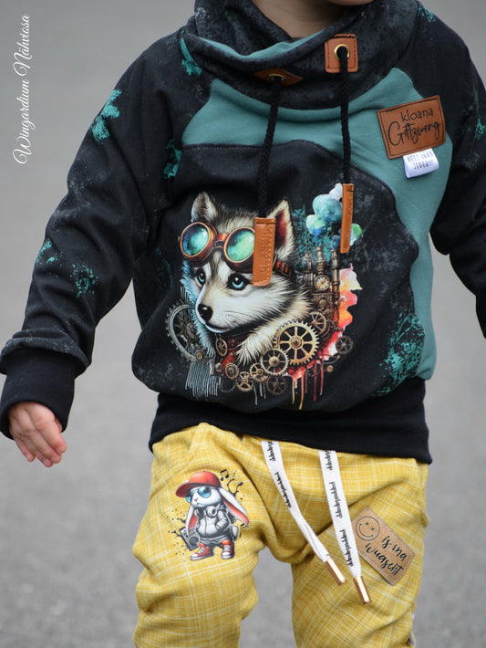 Bügelbild kleiner Steampunk Wolf #1 Fylou's Style