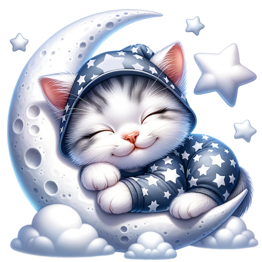 Bügelbild schlafendes Kätzchen - Fylou's Style