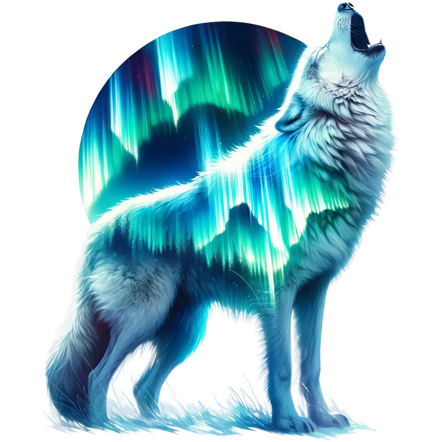 Bügelbild Mystischer Wolf #4 - Fylou's Style