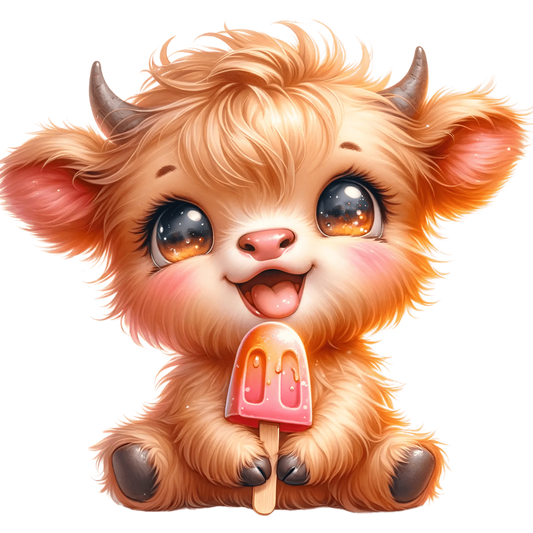 Bügelbild Summer Highland Kuh #15 Fylou's Style