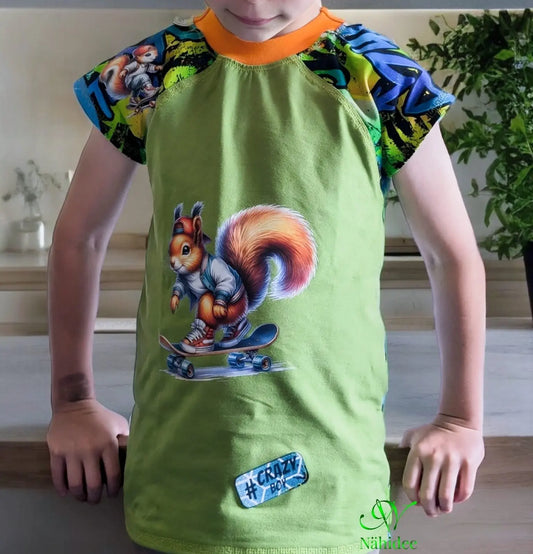 Bügelbild Skateboarder  Eichhörnchen #2 Fylou's Style
