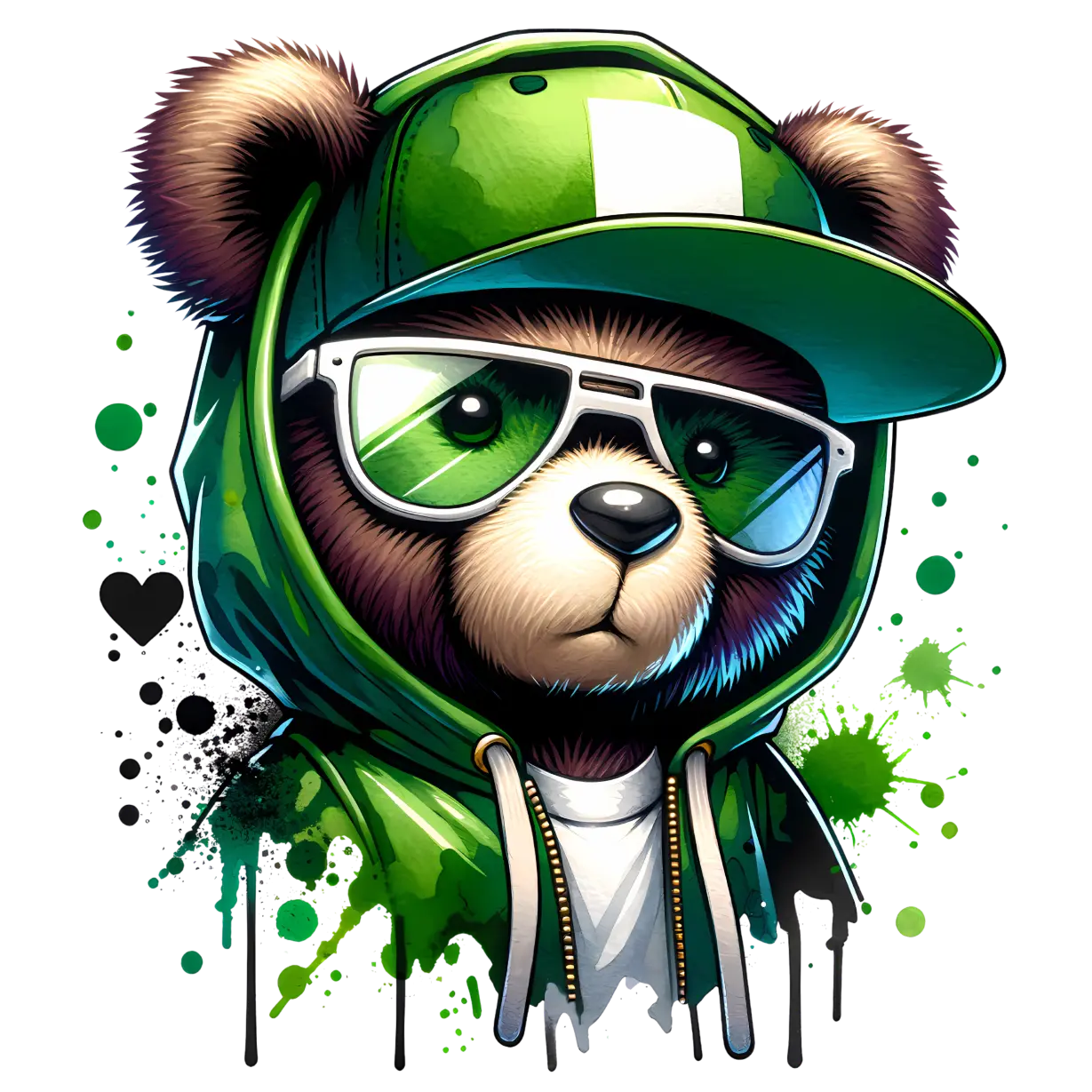 Bügelbild Hip Hop Teddybär #4 Fylou's Style