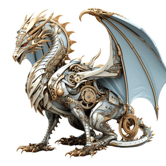 Bügelbild Steampunk Drache #6 Fylou's Style