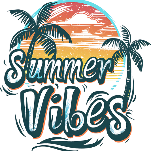 Bügelbild Summer Vibes Palmen Fylou's Style