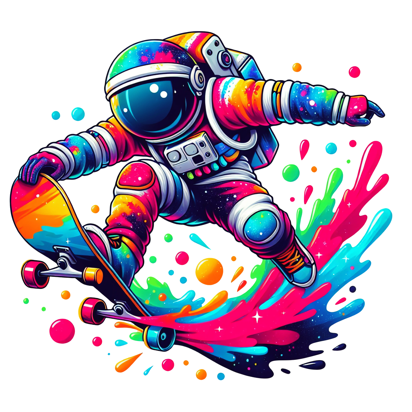 Bügelbild Colorful Astronaut Fylou's Style