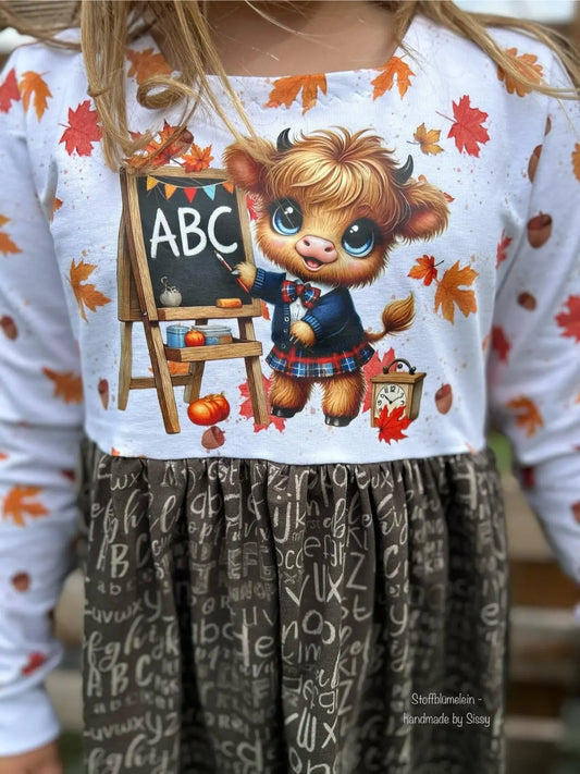 Bügelbild Highland Kuh geht zur Schule  #21 Fylou's Style