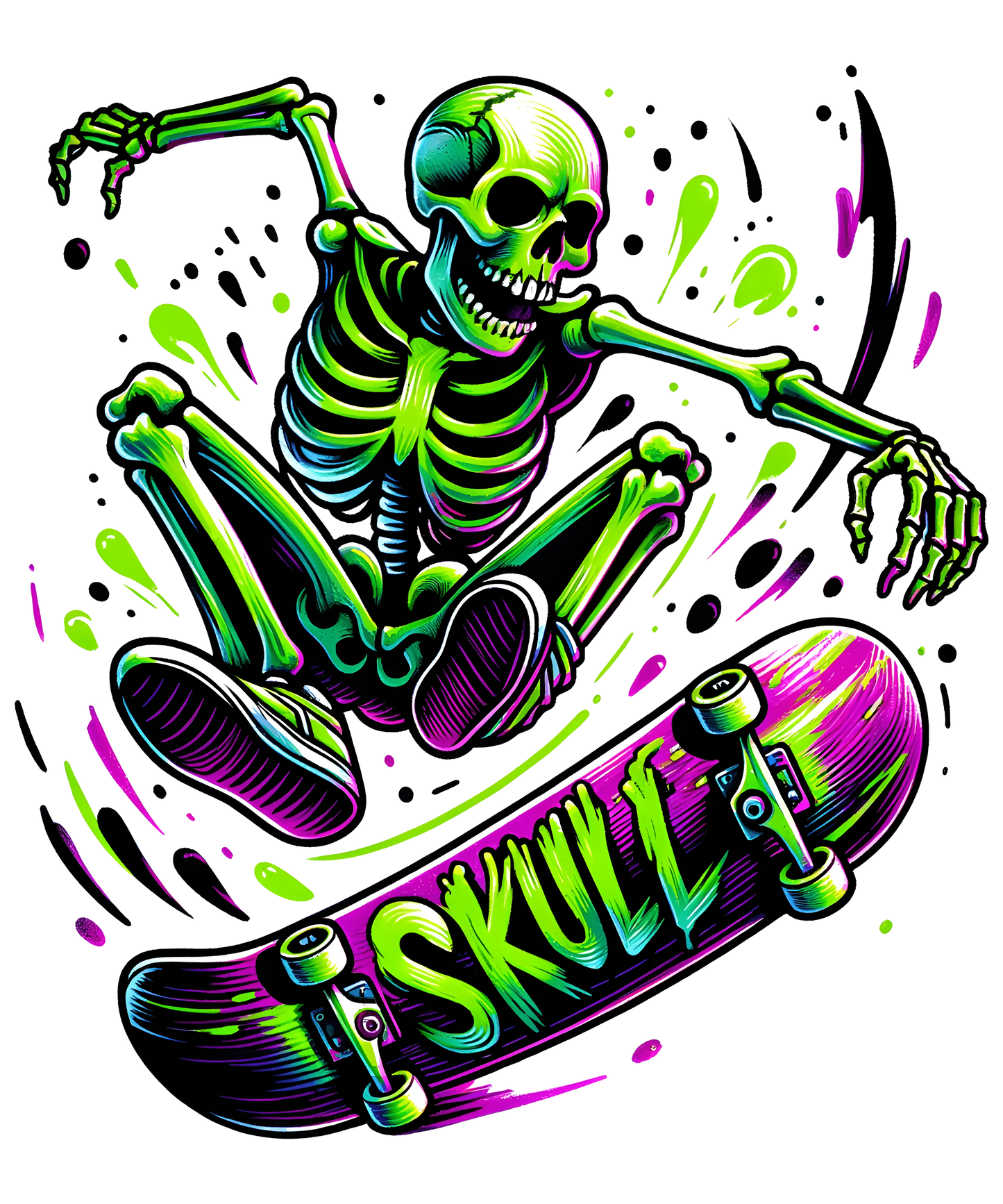 Bügelbild Skate Skull Fylou's Style