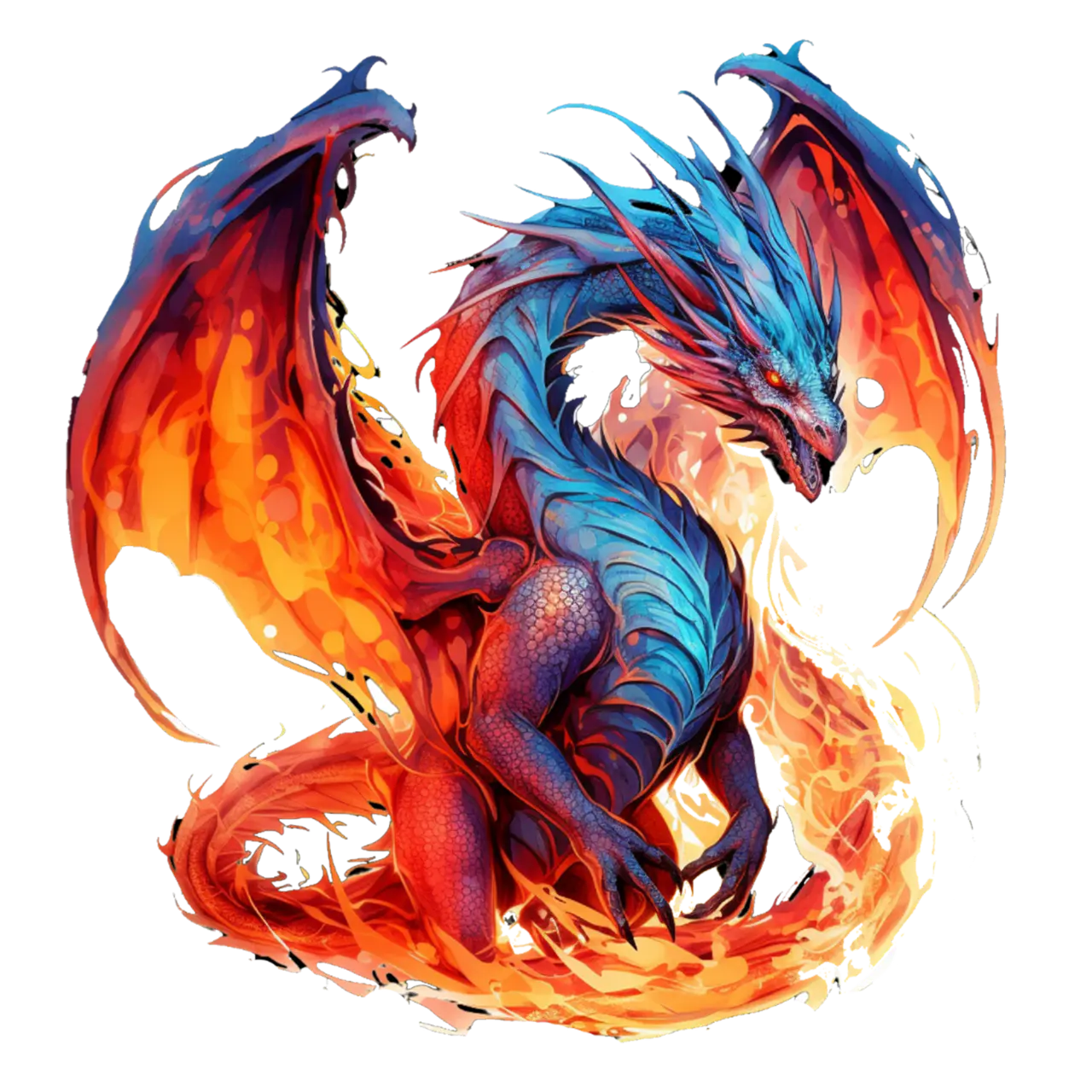 Bügelbild Feuer Drache #8 Fylou's Style