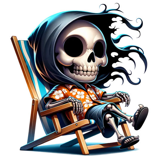 Bügelbild Grim Reaper im Urlaub #9 Fylou's Style