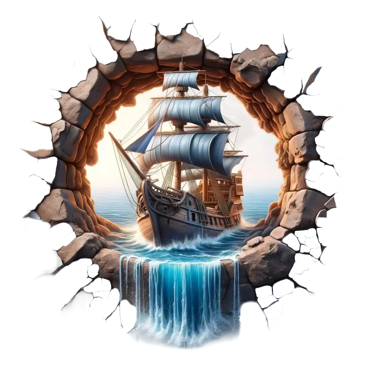 Bügelbild 3D Schiff #9 Fylou's Style
