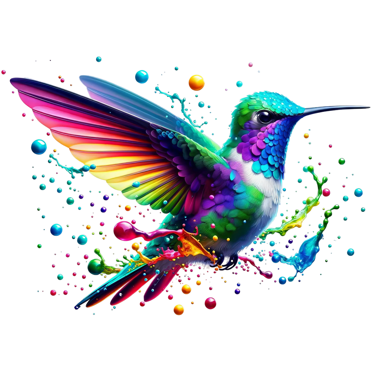 Bügelbild 3D Kolibri #5 Fylou's Style
