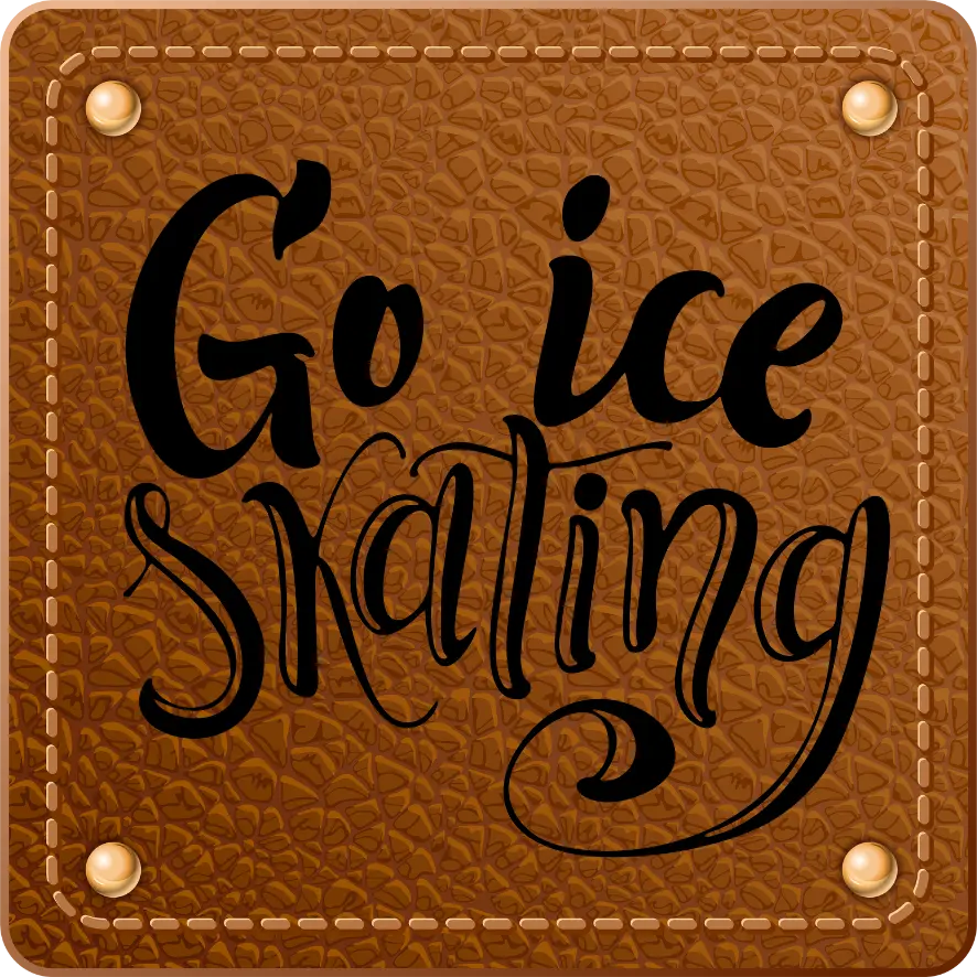 Bügellabel Go Ice Skating - Fylou's Style