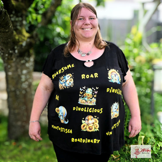 Bügelbild Sonnenblumen Dinosaurier #19 Fylou's Style