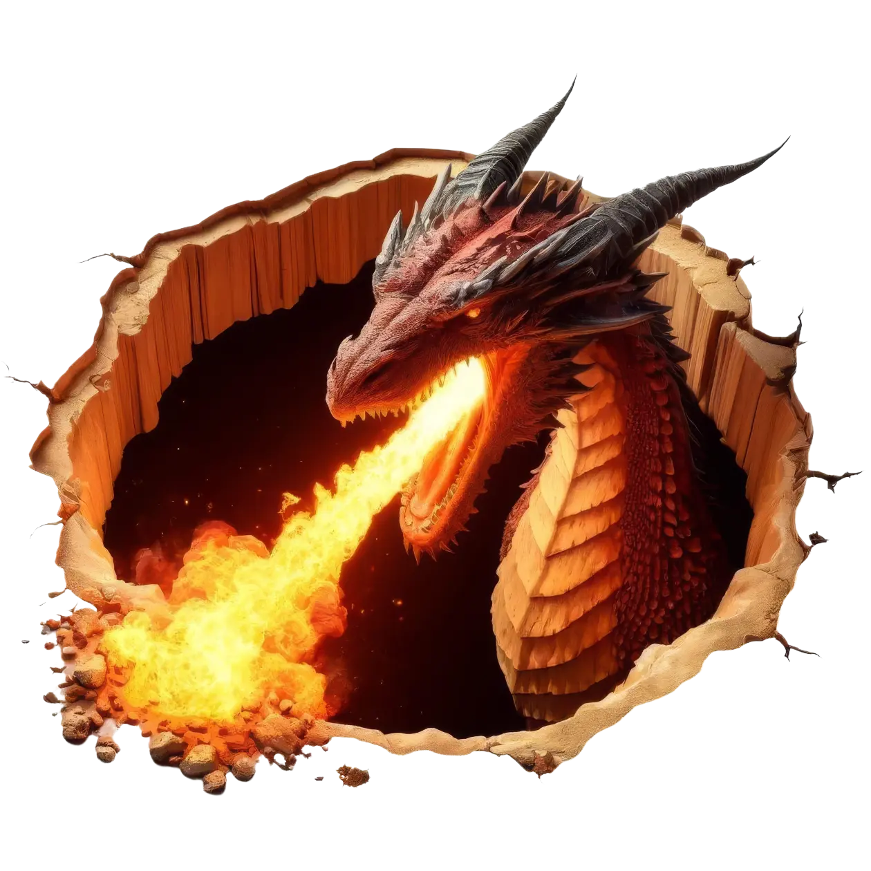 Bügelbild 3D Drache schwarz #6 Fylou's Style
