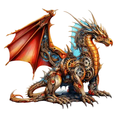 Bügelbild Steampunk Drache #4 Fylou's Style