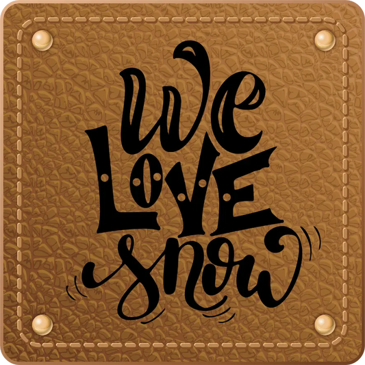 Bügellabel We Love Snow - Fylou's Style