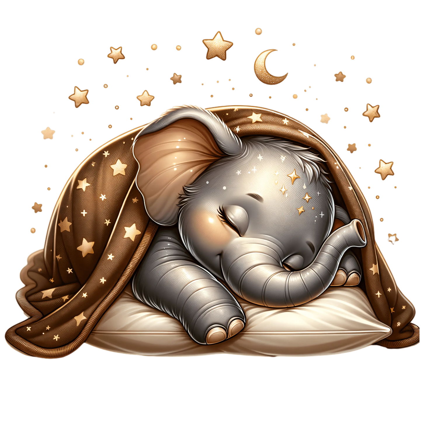 Bügelbild schlafender Elefant - Fylou's Style