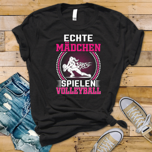 Bügelbild Echte Mädchen spielen Volleyball